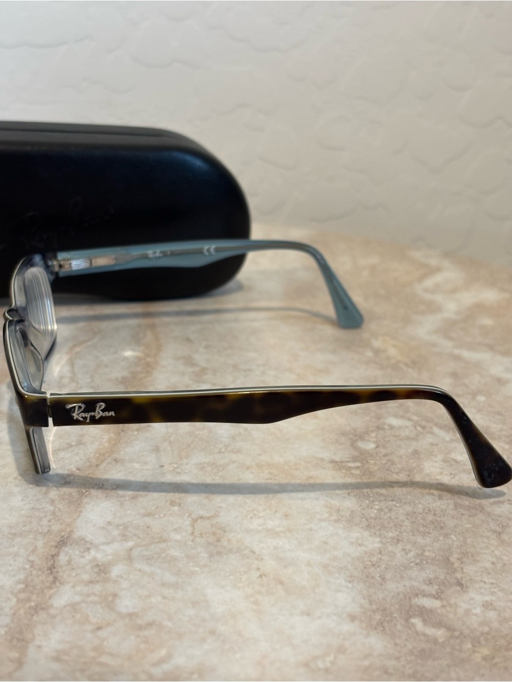 Ray-Ban RB 5150 Rectangle Eyeglasses in Dark Tortoise - Picture 4 of 8